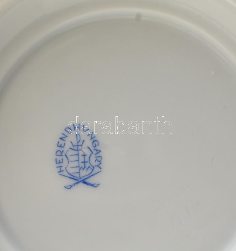 Herendi Viktória mintás kaspó, jelzett, hibátlan, m.9,5 cm, d:11 cm/ Herend porcelain pot with aries head - Image 3