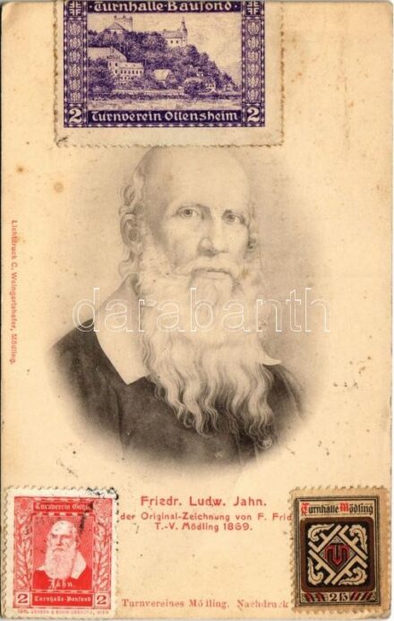 1911 Friedrich Ludwig Jahn. German gymnastics educator and nationalist. Turnvereines Mödling (EK)