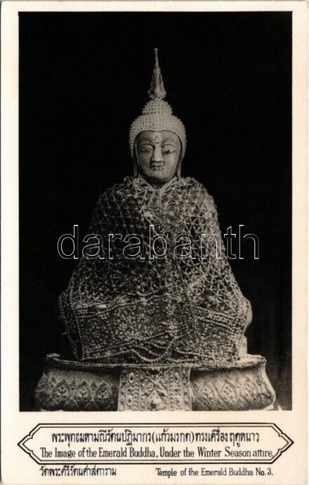 Bangkok, The Image of the Emerald Buddha, Under the Winter Season attire. Temple of the Emerald Buddha No. 3. (non PC)