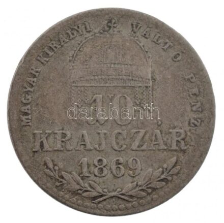 1869KB 10kr Ag 'Magyar Királyi Váltó Pénz' T:2- Adamo M10.1
