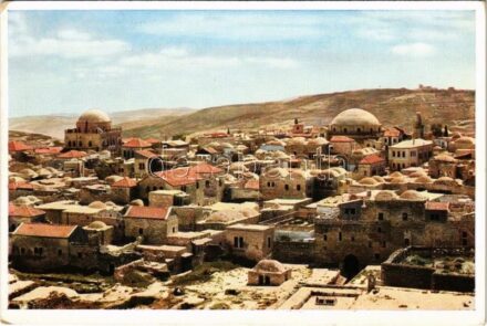 Jerusalem,The Jewish Quarter from North. Judaica / Das jüdische Stadtviertel von Norden / Le Quartier juif. Copyright 1934 by Uvachrom A.G. Munich (EK)