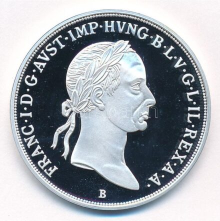 DN 'Magyar tallérok utánveretben - I. Ferenc tallérja 1833' Ag emlékérem tanúsítvánnyal (20g/0.999/38,6mm) T:PP