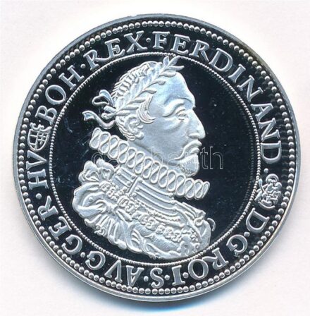 DN 'Magyar tallérok utánveretben - II. Ferdinánd tallérja 1632' Ag emlékérem tanúsítvánnyal (20g/0.999/38,6mm) T:PP