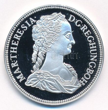 DN 'Magyar tallérok utánveretben - Mária Terézia tallérja 1741' Ag emlékérem tanúsítvánnyal (20g/0.999/38,6mm) T:PP