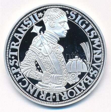 DN 'Magyar tallérok utánveretben - Báthory Zsigmond tallérja 1589' Ag emlékérem tanúsítvánnyal (20g/0.999/38,6mm) T:PP