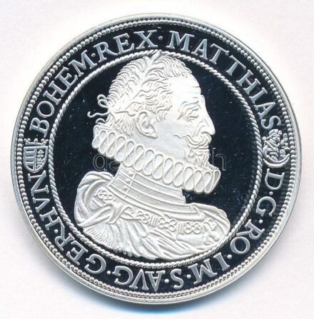 DN 'Magyar tallérok utánveretben - II. Mátyás tallérja 1616' Ag emlékérem tanúsítvánnyal (20g/0.999/38,6mm) T:PP