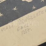 Gacs Gábor (1930-2019): Angyali üdvözletem. Linómetszet, papír, jelzett. Üvegezett fa keretben, 13x7,5 cm - Image 2