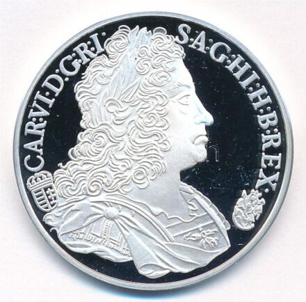 DN 'Magyar tallérok utánveretben - III. Károly tallérja 1753' Ag emlékérem tanúsítvánnyal (20g/0.999/38,6mm) T:PP