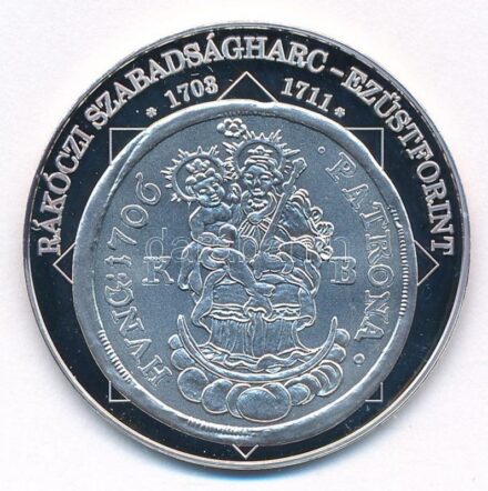 DN 'A magyar nemzet pénzérméi - Rákóczi szabadságharc ezüstforint 1703-1711' Ag emlékérem, tanúsítvánnyal (10,37g/0.999/35mm) T:PP patina
