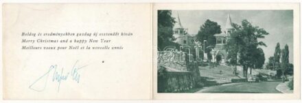 Budapest I. Halászbástya. A Magyar Atlétikai Szövetség 1962-es karácsonyi és újévi kihajtható üdvözlőlapja (non PC) (EK)