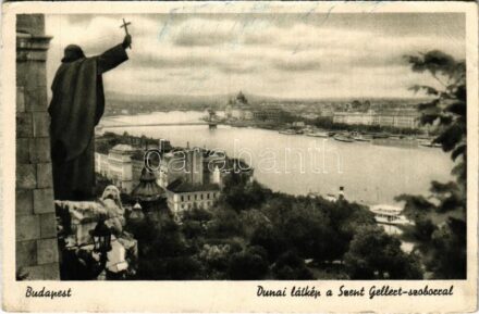 Budapest I. Dunai látkép Szent Gellért szoborral (EB)