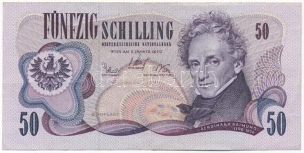 Ausztria 1970. 50Sch T:III szép papír Austria 1970. 50 Schilling C:F nice paper Krause P#143
