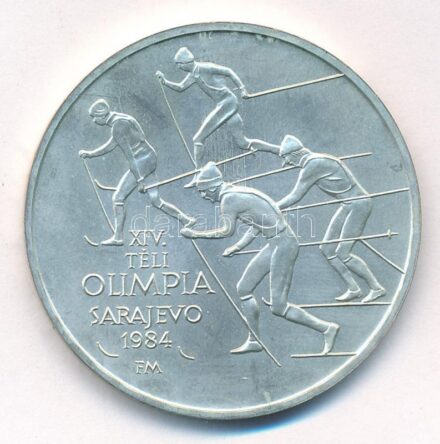 1984. 500Ft Ag 'Szarajevói Téli Olimpia' T:BU patina Adamo EM76