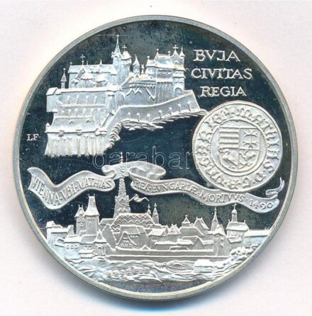 1990. 500Ft Ag 'Mátyás király - Buda' T:1 (eredetileg PP) fo. Adamo EM114