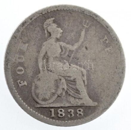 Nagy-Britannia 1838. 4p Ag 'Viktória' T:3 Great Britain 1838. 4 Pence Ag 'Victoria' C:F Krause KM#731.1