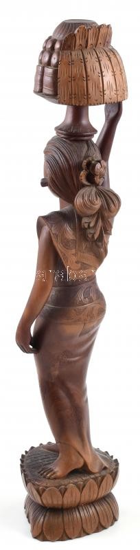 Keleti faragott figura, m: 51 cm Jelzett: Bali, S. D.) - Image 3