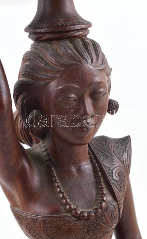 Keleti faragott figura, m: 51 cm Jelzett: Bali, S. D.) - Image 4