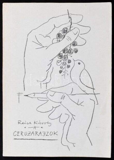 Reich Károly: Ceruzarajzok. Békéscsaba, 1985, a szerző kiadása (Kner-ny.) Kiadói papírkötés. Reich Károly (1922-1988) grafikusművész által DEDIKÁLT példány.