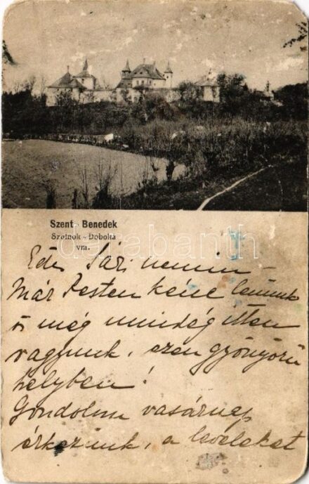 1913 Szentbenedek, Manastirea; Kornis kastély / castle (b)