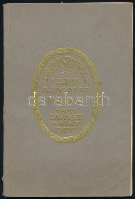 1931 Kraszner Lajos szövet, bélésárú és szabókellékek nagyáruháza Bp., 1931 tavaszi és nyári idény, színes képekkel illusztrált divatkatalógus, lejáró borítóval