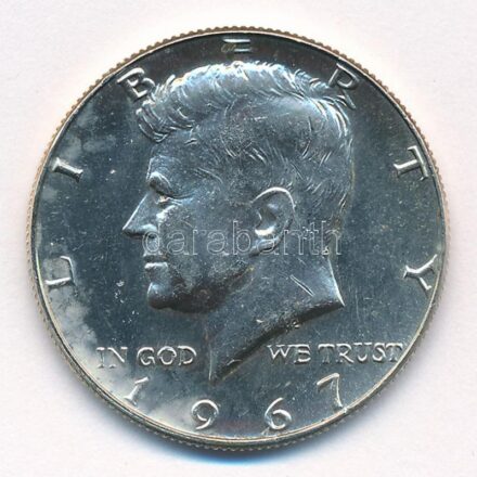 Amerikai Egyesült Államok 1967. 1/2$ Ag 'Kennedy' tanúsítványal T:1 USA 1967. 1/2 Dollar Ag 'Kennedy' with certificate C:UNC Krause KM#202a