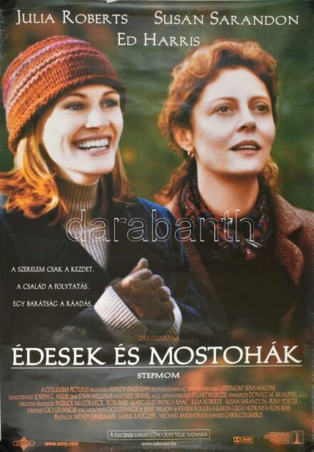 1998 Édesek és mostohák, amerikai filmplakát, moziplakát, főszerepben: Julia Roberts, Susan Sarandon, Ed Harris, széle kissé gyűrött, 98x68 cm