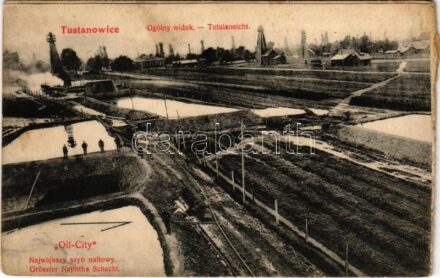 1915 Boryslav-Tustanovychi, Boryslaw-Tustanowice; 'Oil City' Najwiekszy szyb naftowy. Leon Rosenschein (Drohobycz) / Grösster Naphtha Schacht / oil well, oil rig, largest naphtha shaft + 'K.u.K. Infanterieregiment von Reicher No. 68. 10.