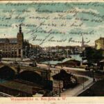 1905 Berlin, Waisenbrücke m. Neu-Köln a. W. / bridge (worn corners)