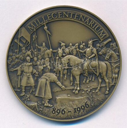 Bognár György (1944-) 1996. 'Millecentenárium' bronz emlékérem (42,5mm) T:1-
