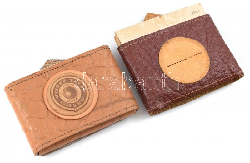 cca 1940-1950 A Magas-Tátra látnivalói (Lomnici-csúcs, Poprádi-tó, Csorba-tó, stb.), 2 db leporelló 8-8 képpel, műbőr tokban - Image 3