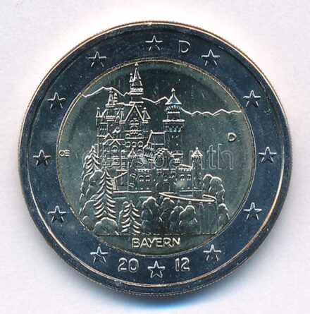 Németország 2012D 2E 'Tartományok - Bajorország' kapszulában T:1- Germany 2012D 2 Euro 'Bundeslander - Bayern' in capsule C:AU