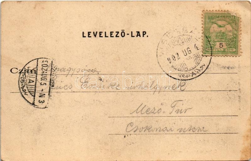 1902 Visegrád, Salamon tornya. Divald Károly 361. sz. (fl) - Image 2