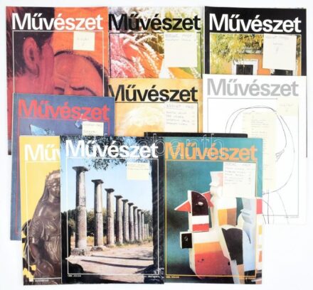 1980 A Művészet folyóirat teljes évfolyama, 12 szám, benne 21 db művész aláírásával, közte: Bartha László, Schéner Mihály, El Kazovszkij, Maurer Dóra, Kő Pál