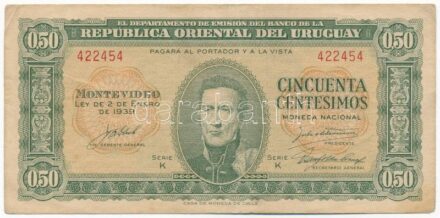 Uruguay 1966. 50c T:III Uruguay 1966. 50 Centesimos C:F Krause P#34
