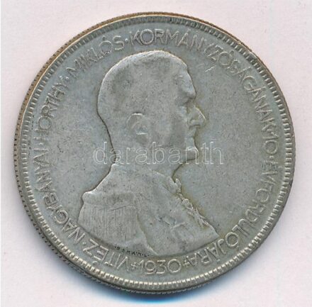 1930. 5P Ag 'Horthy jobbra' T:3 Adamo P8