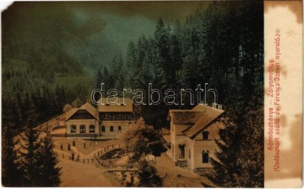 1907 Körmöcbánya, Kremnitz, Kremnica; Zólyomvölgy, Vadászkürt szálloda és Ferenc József nyaraló / valley, hotel, villa (EM)