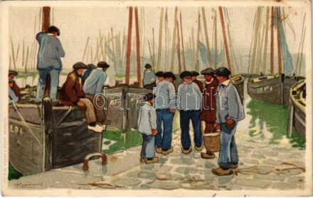 Belgian folklore art postcard. Lith. O. de Rycker & Mendel (Bruxelles) litho s: H. Cassiers (EK)