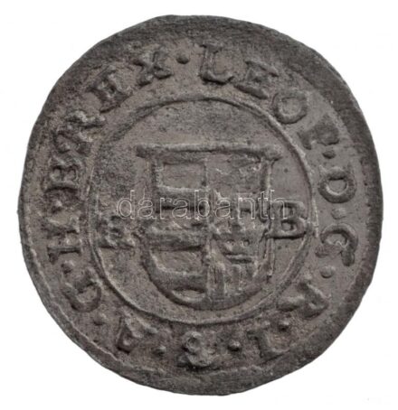 1678K-B Denár Ag 'I. Lipót' Körmöcbánya (0,40g) T:1- patina Hungary 1678K-B Denar Ag 'Leopold I.' Kremnitz (0,40g) C:AU patina Huszár: 1509., Unger II.: 1110