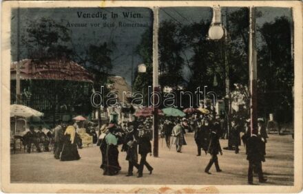 1909 Wien, Vienna, Bécs; Venedig in Wien. Avenue vor dem Römersaal. B.K.W.I. 2001-15. (fa)