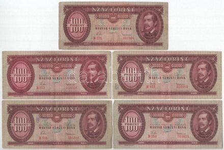 1957. 100Ft (5x) T:III,III- Adamo F29