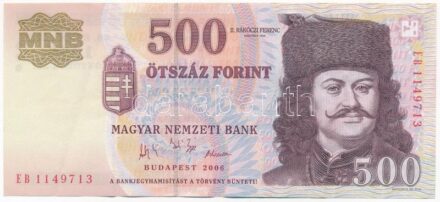 2006. 500Ft 'EB' 'A forradalom 50. évfordulója 1956. október 23.' T:III Adamo F54EE1