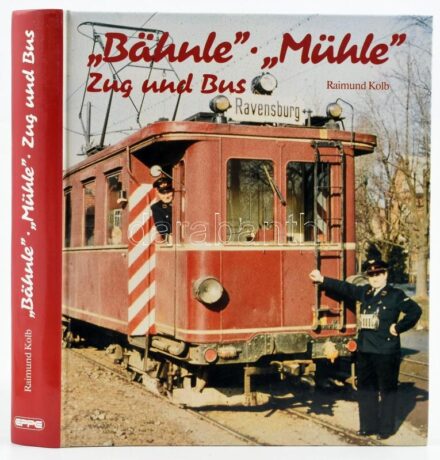 Kolb, Raimund: 'Bähnle' - 'Mühle'. Zug und Bus. Die Bahn im mittleren Schussental. Bergatreute, 1987, Verlag Wilfried Eppe. Gazdag fekete-fehér képanyaggal illusztrált. Német nyelven. Kiadói kartonált papírkötés, jó állapotban.