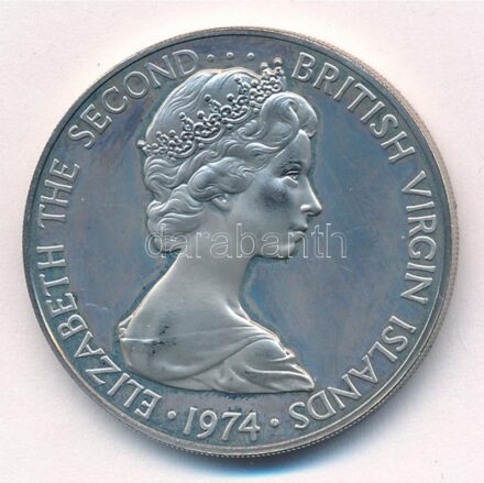 Brit Virgin-szigetek 1974. 50c Cu-Ni 'II. Erzsébet' T:PP British Virgin Islands 1974. 50 Cents Cu-Ni 'Elizabeth II' C:PP Krause KM#5