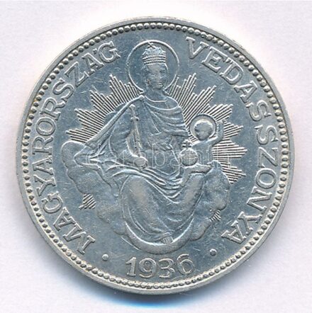 1936. 2P Ag 'Madonna' T:2,2- Adamo P7