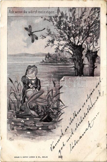 1900 Ach, wenn du wärst mein eigen... / frog. Verlag v. Gustav Liersch & Co. (kis szakadások / small tears)