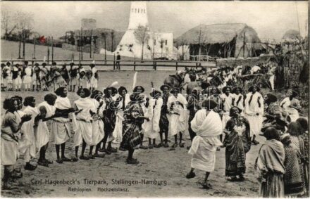 Carl Hagenbeck's Tierpark, Stellingen-Hamburg, Aethiopien, Hochzeitstanz / human zoo, circus, Ethiopian wedding dance