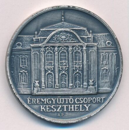 Képíró Zoltán (1944-1981) 1978. 'MÉE-Keszthely / Dunántúli Éremgyűjtők V. Keszthelyi Találkozója' ezüstpatinázott bronz emlékérem (42,5mm) T:1-