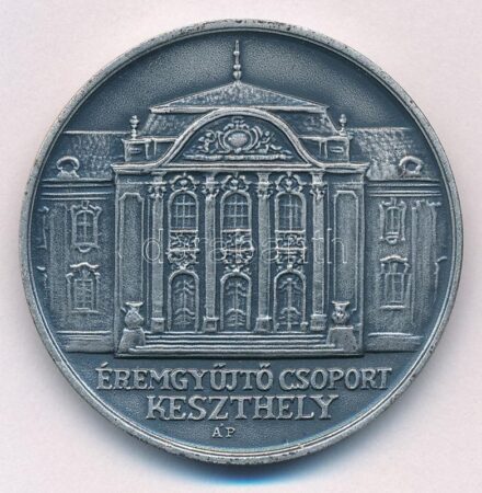 Képíró Zoltán (1944-1981) 1978. 'MÉE-Keszthely / Dunántúli Éremgyűjtők V. Keszthelyi Találkozója' ezüstpatinázott bronz emlékérem (42,5mm) T:1-