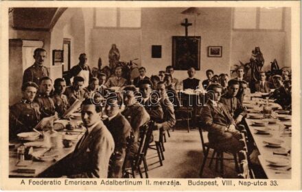 Budapest VIII. A Foederatio Emericana Adalbertinum II. menzája, belső. Nap utca 33.