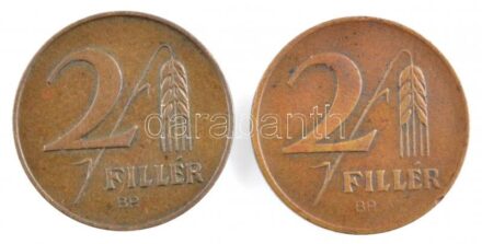 1946-1947. 2f bronz (2xklf) T:1-,2 kis ph. Adamo F1